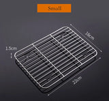 Stainless Steel Non-stick Cooling Rack Baking Tray Pizza Grill Oven Shelf