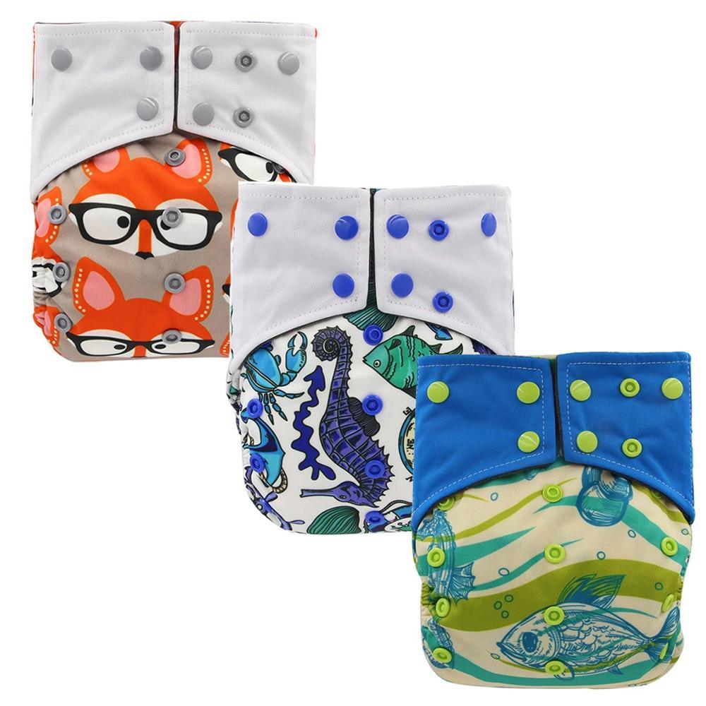 All-In-One  Cloth Diaper for Baby Bamboo Charcoal Eco-friendly Baby Cloth Diaper