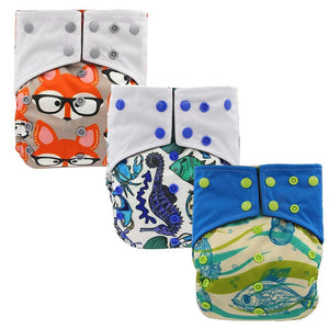 All-In-One  Cloth Diaper for Baby Bamboo Charcoal Eco-friendly Baby Cloth Diaper