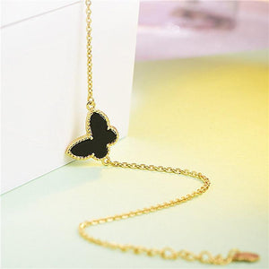 New Modern Fashion Gold Bracelet For Girl Elegant 925 Silver Jewelry Butterfly Shaped Bracelets Luxury For Female Wedding Party Ornament