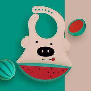Adjustable Oil-proof  Food Grade Silicone Drool bib Soft And Comfortable Saliva Towel Lunch Baby Bib For Babies and Kids