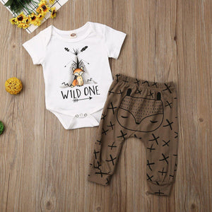 Cartoon Animals Print Short Sleeve Romper for Newborn Baby Boy/Girl Clothes In Autmn Style For Boys And Girls
