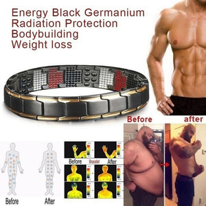New Modern Fashion For Men Strength Therapy Bracelet Health Energy Bio Magnetic Male Gift Adjustable