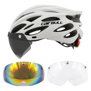 Visored Bike Helmet with LED Light