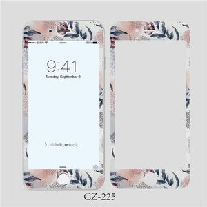 3D Curved Edge Tempered Glass for iPhone 6 6s 7 8 Plus Fashion Flowers Pattern Screen Protector Protective Film Tempered Glass Screen Protector Designed for iPhone