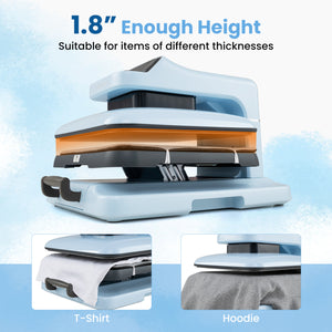 Heat Press Machine with Auto Release for T Shirts-Blue