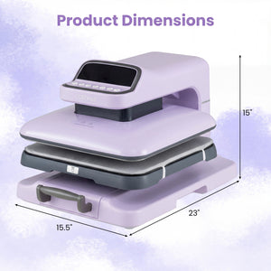 Heat Press Machine with Auto Release for T Shirts-Purple
