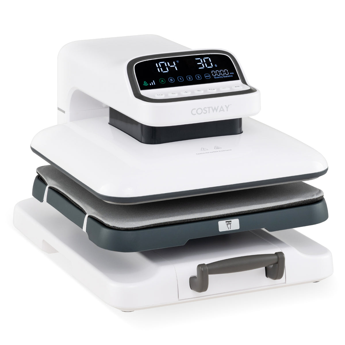 Heat Press Machine with Auto Release for T Shirts-White