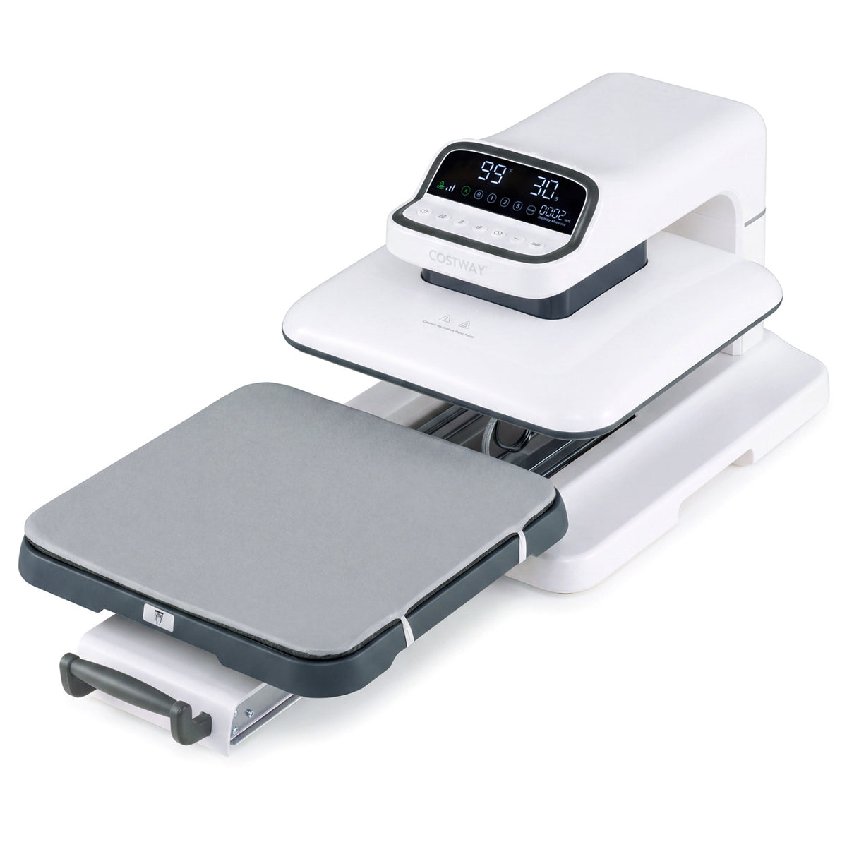 Heat Press Machine with Auto Release for T Shirts-White
