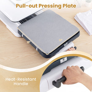 Heat Press Machine with Auto Release for T Shirts-White