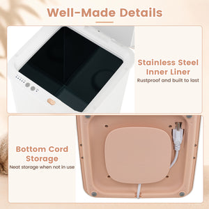 Heated Towel Warmer with 4 Heat Timer and Auto Shut Off for Oversized Towels-White