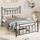 Full/Queen/Twin Size Heavy-duty Metal Bed Frame with Headboard-Full Size
