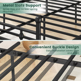 Full/Queen/Twin Size Heavy-duty Metal Bed Frame with Headboard-Queen Size