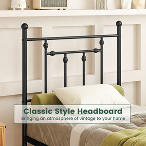 Full/Queen/Twin Size Heavy-duty Metal Bed Frame with Headboard-Twin Size