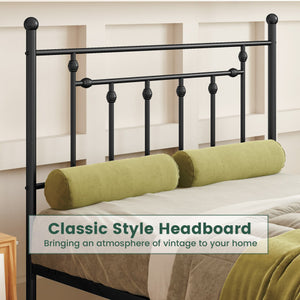 Full/Queen/Twin Size Heavy-duty Metal Bed Frame with Headboard-Full Size