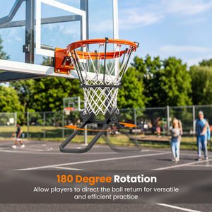 Heavy-Duty Basketball Return Attachment with 6 Sturdy Hooks
