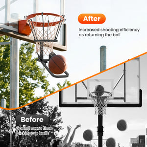 Heavy-Duty Basketball Return Attachment with 6 Sturdy Hooks