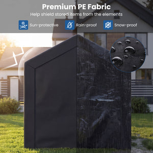Heavy-Duty Portable Storage Shed with Roll-up Zipper Door-L