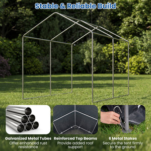 Heavy-Duty Portable Storage Shed with Roll-up Zipper Door-L