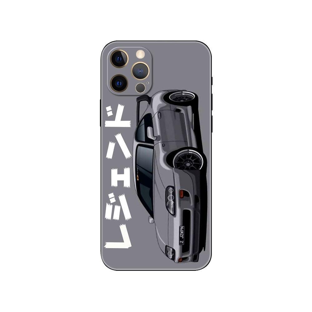 Black Phone Case Mask  for iphone 5 5s se 2020 6 6s 7 8 plus x 10 XR XS 11 12 mini pro MAX Back Cover Sports Car Transparent Phone Case Silicone Back Cover For iPhone