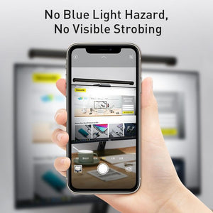 STEVVEX Screenbar LED Desk Lamp PC Computer Laptop Screen Bar Hanging Light Table Lamp Office Study Reading Light For LCD Monitor (Black)