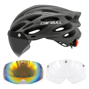 Visored Bike Helmet with LED Light