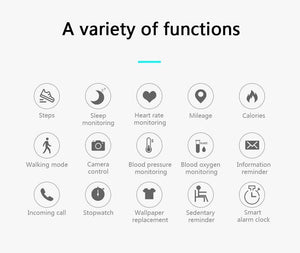 Elegant Unisex Smart Watch In Sport Style With Heart Rate Monitor and Waterproof Protection For Fitness Bracelet Men Women Smartwatch For Android adn IOS sistems