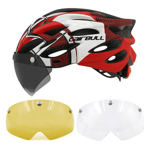 Visored Bike Helmet with LED Light
