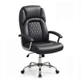 Height Adjustable Big and Tall Office Chair Computer Desk Chair with Metal Base-Black