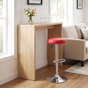 Height-adjustable Bar Stool with 360Â° Swivel for Kitchen & Dining-Red