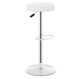 Height-adjustable Bar Stool with 360Â° Swivel for Kitchen & Dining-White