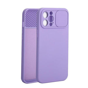 Sliding Lens Protective Silicone Case For iPhone 11 Pro Max Mini 12 Pro 13 Push Cover iphone Slide Camera Cover Case with Camera Lens Protector Cover Silicone Bumper Slim Phone Cover Compatible with iPhone