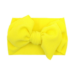 Baby Girls Headband Toddler Big Bow Hairband Cute Solid Stretch Turban For Baby Girls
