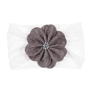 Cute 1PCS Baby Girls Lotus Flower Nylon Headband Knot Elastic Newborn Toddler Headwraps Kids Hair Accessories Gifts