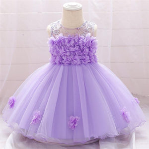 Luxury Elegant Handamde Girls Baby Dresses Lace Tulle Baptism Dresses for  Party and  Wedding Baby Clothing Dress