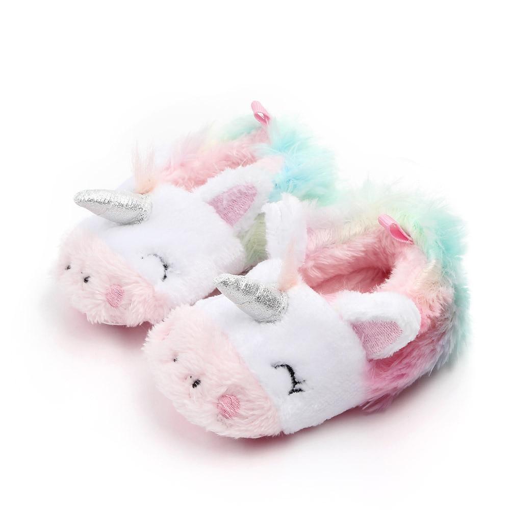 Princess Newborn Baby Crawling Shoes Girl Slippers Pre Walker Trainers Fur Winter Soft Shoes