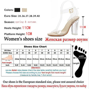 Jelly Crystal Leopard Open Toed High Heels