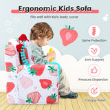 High-density Padding Kids Sofa with Armrest and Extra Pilow-Pink