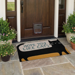 Cat Lover Doormat Set | Two 34" x 20" Indoor/Outdoor Rugs