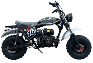 TrailMaster Hurricane 200X PRO Mini Bike, 208cc 7.5hp with Electric Start, Torque Converter, Dual Disc Brakes, Front & Rear Suspension, LED Headlight