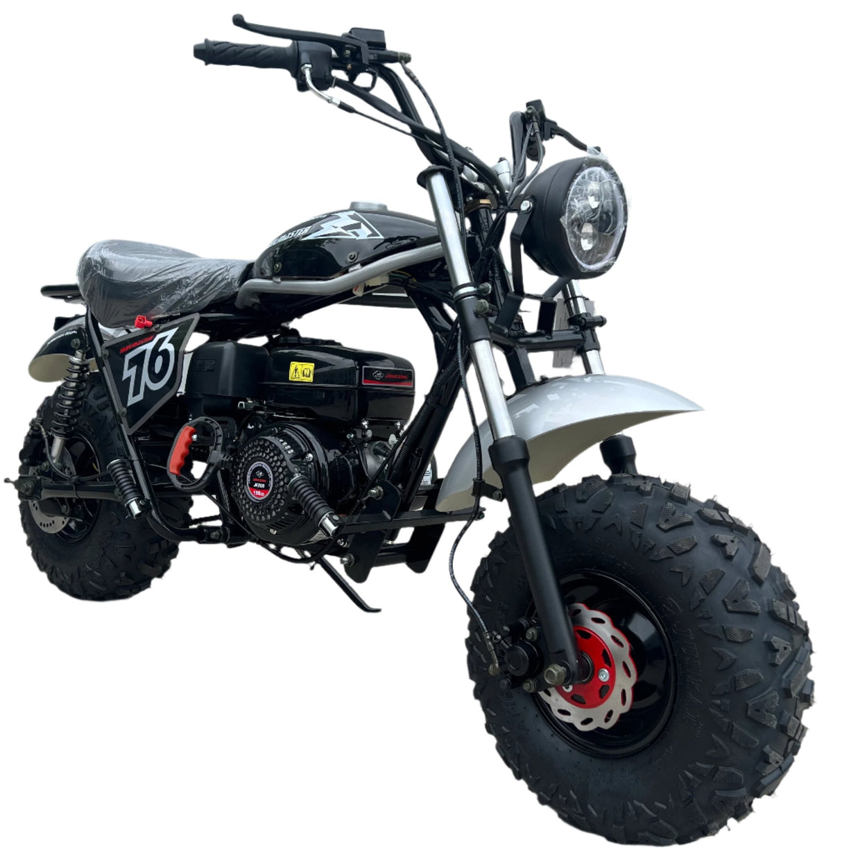 TrailMaster Hurricane 200X PRO Mini Bike, 208cc 7.5hp with Electric Start, Torque Converter, Dual Disc Brakes, Front & Rear Suspension, LED Headlight
