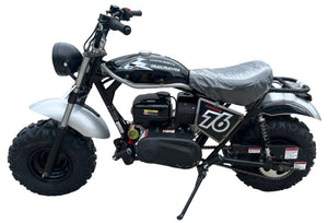 TrailMaster Hurricane 200X PRO Mini Bike, 208cc 7.5hp with Electric Start, Torque Converter, Dual Disc Brakes, Front & Rear Suspension, LED Headlight