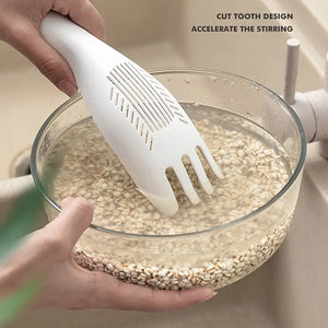 Plastic Kitchen Utensils Set: Rice Colander & Spoons