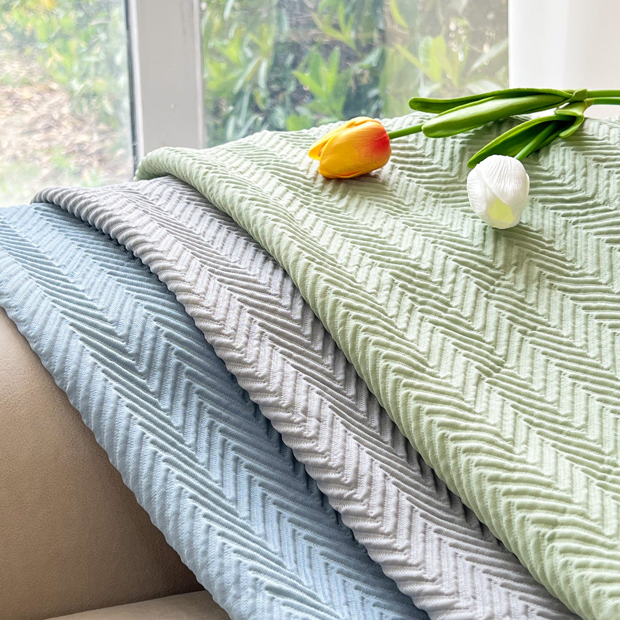 Cooling Stretchy Replacement Couch Cushion Covers for Sectional, Individual Couch Seat Cushion Covers