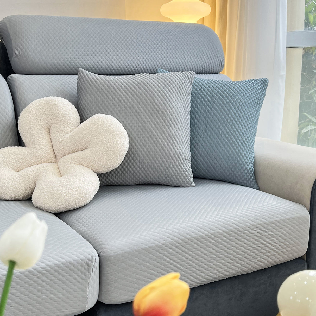 Cooling Stretch Sofa Seat Cushion Covers, Slip Covers for Cushions, Universal Couch Cushion Protector