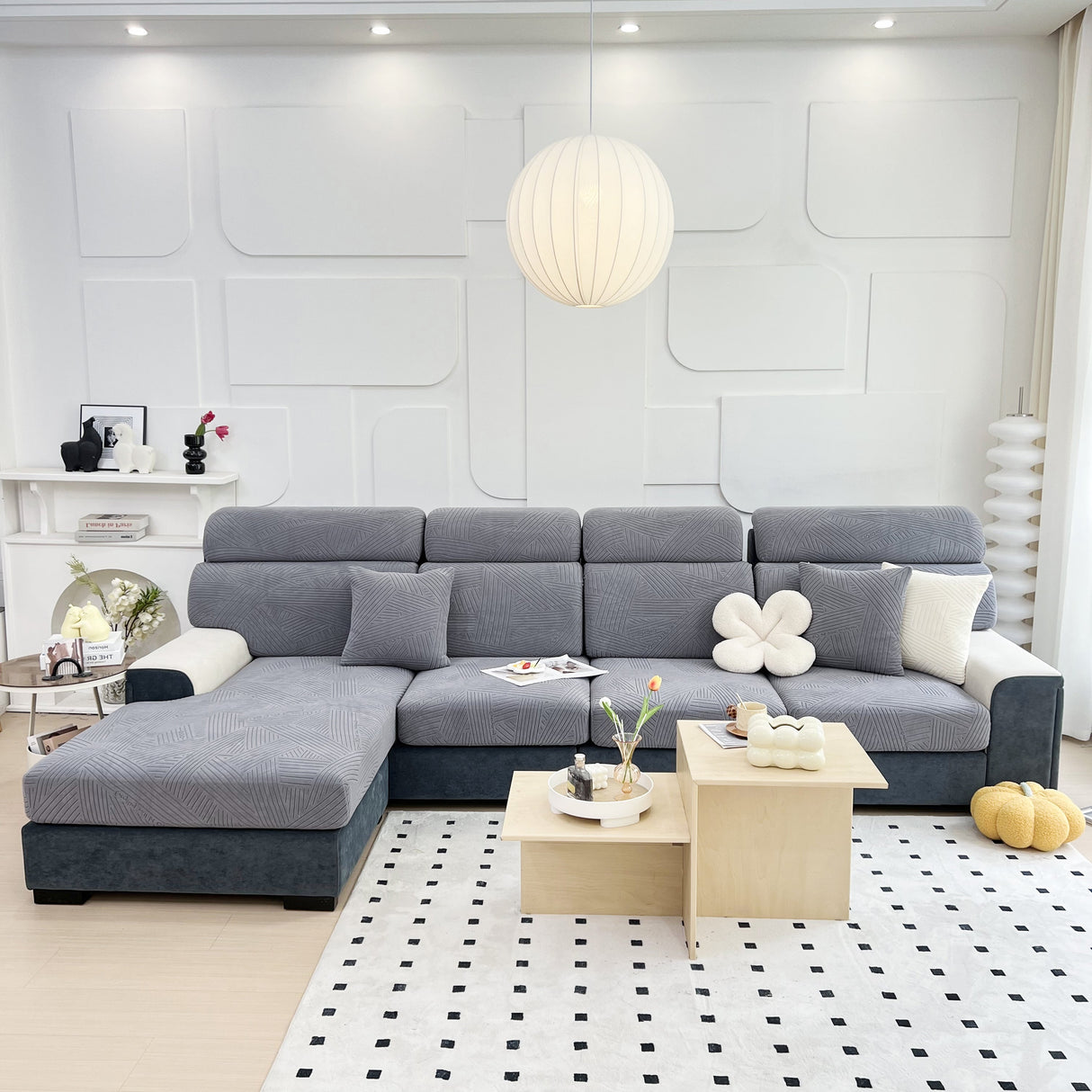 Stretch Couch Cushion Covers, Slipcovers Sofa Cushion Protector Covers, Elastic Furniture Protector for Pets, Kid