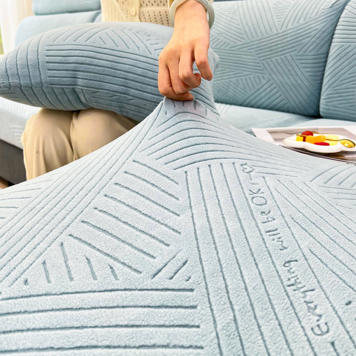 Stretch Couch Cushion Covers, Slipcovers Sofa Cushion Protector Covers, Elastic Furniture Protector for Pets, Kid