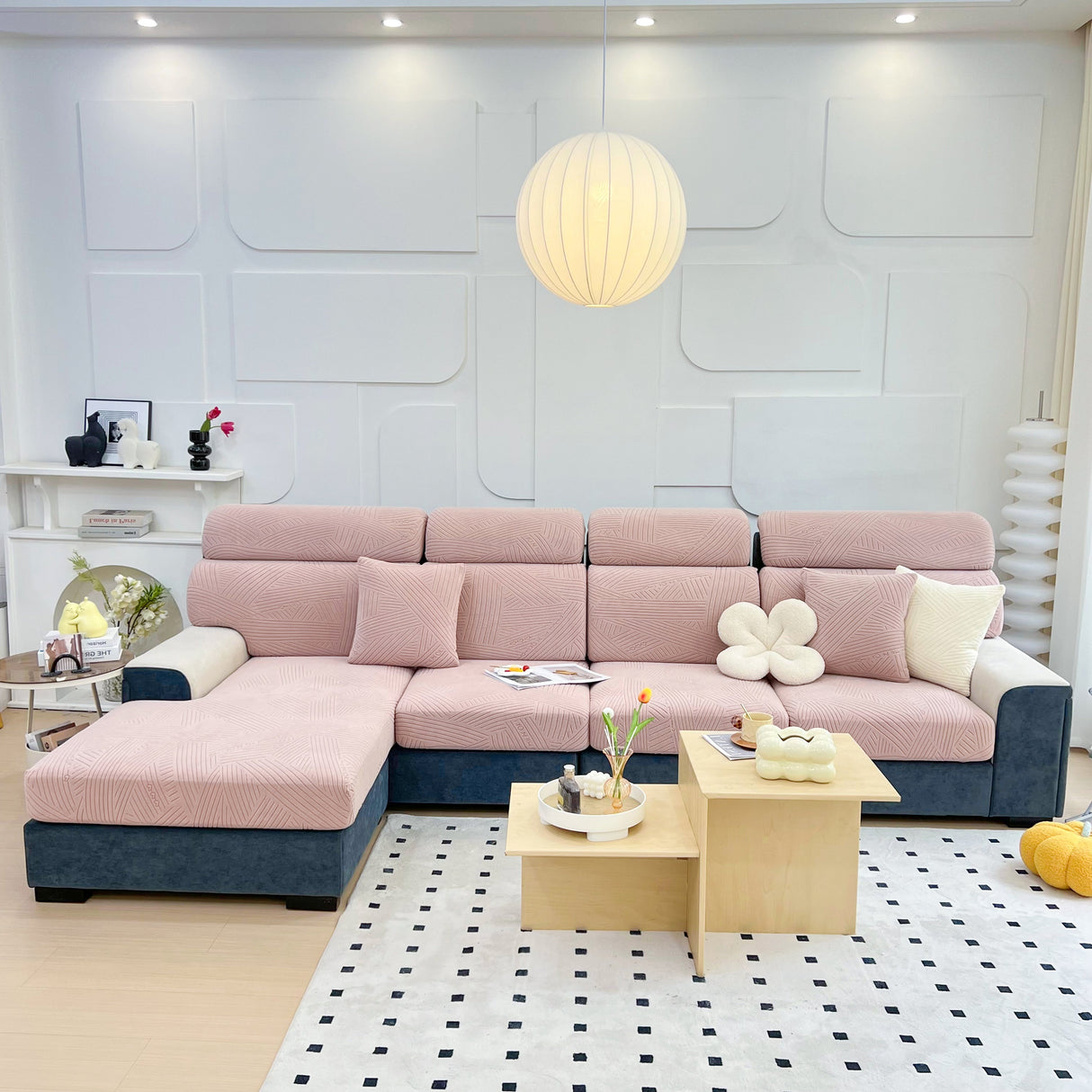 Stretch Couch Cushion Covers, Slipcovers Sofa Cushion Protector Covers, Elastic Furniture Protector for Pets, Kid