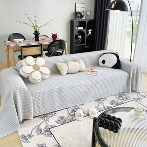 Cooling Textured Sofa Cover Washable Soft Couch Throw Blanket for Summer & Pets