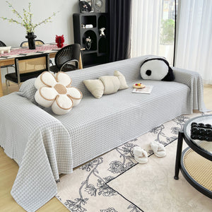 Cooling Textured Sofa Cover Washable Soft Couch Throw Blanket for Summer & Pets